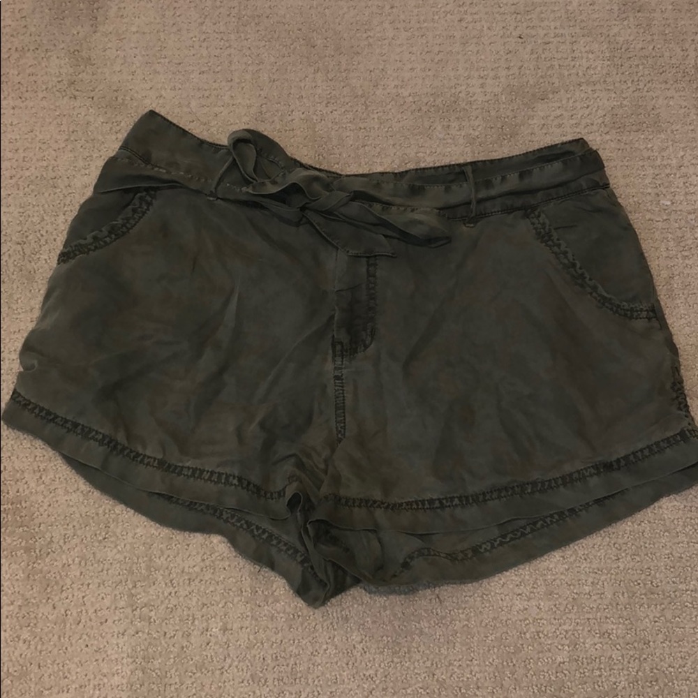 army green shorts